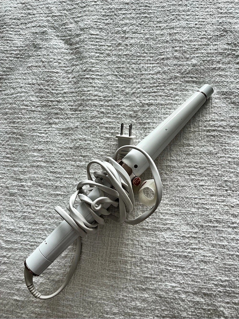 T3 Double Ceramic Tapered Curling Wand White
